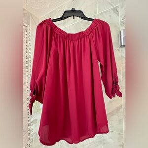 Wishlist Red Off-Shoulder Blouse